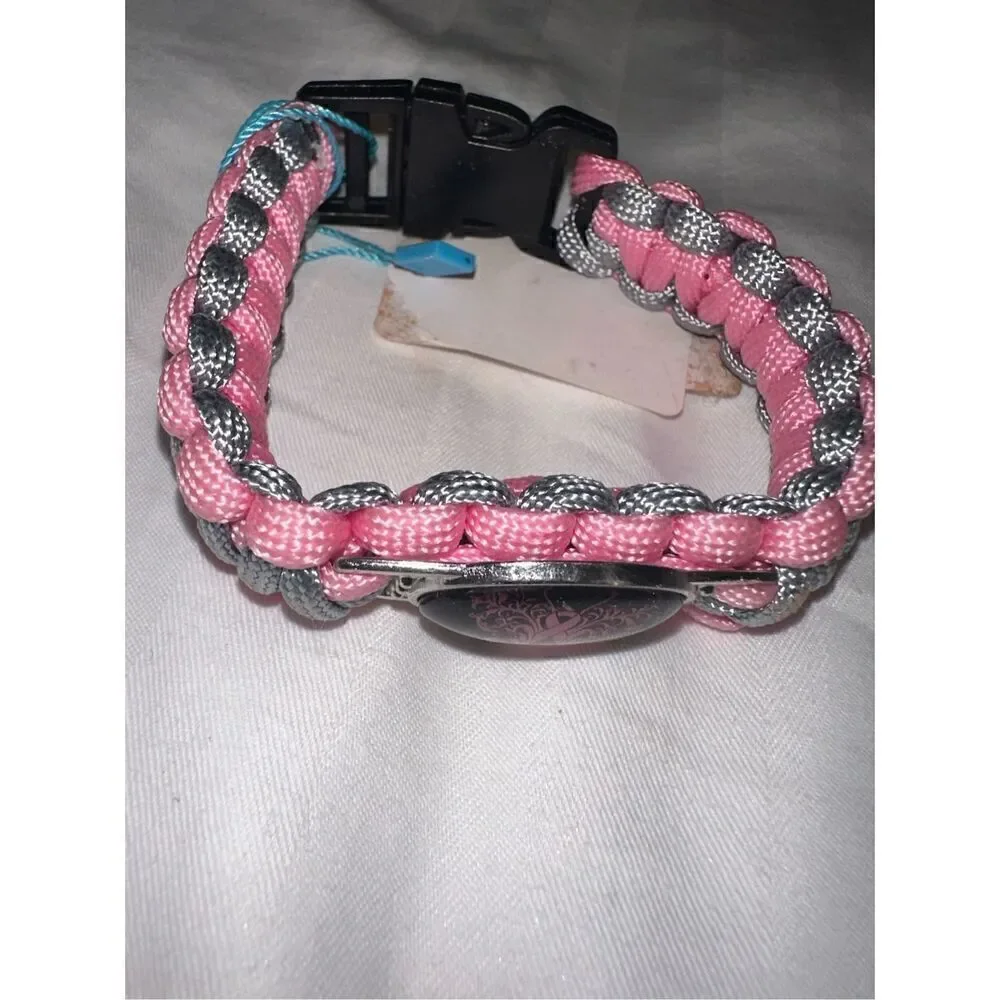 Breast Cancer Awareness Woven Bracelet NIP